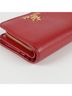 Prada 100% Leather Red Metal Logo Wallet One size - photo 5