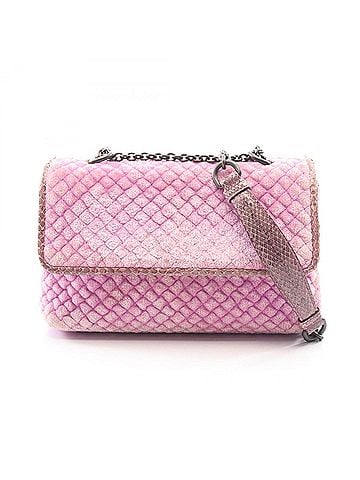 Bottega Veneta Bottega Veneta shoulder bag/handbag, fabric and leather, women's, purple. (view 1)