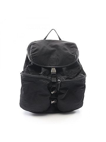 Prada Prada PRADA Triangle Logo Backpack Rucksack Handbag Nylon Saffiano Leather Women's Black V163 (view 1)