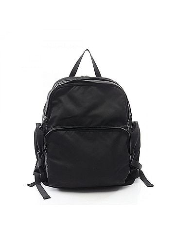 Prada Prada Triangle Logo Backpack/Handbag, Nylon, Men's/Women's, Black (view 1)