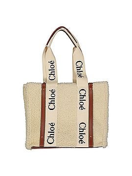 Chloé Chloé Woody Shearling Tote Bag (view 1)