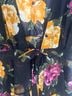Feathers Floral Black Multi Color Yellow Pink Green Kimono Size 3X - photo 4
