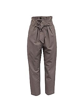 IRO Iro High-Rise Belted Carrot Pants in Brown Wool (view 1)