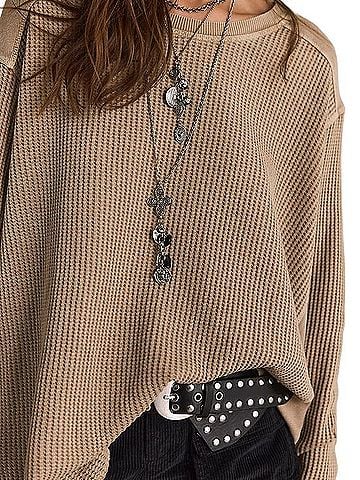 Free People FP One Blake Thermal Long Sleeve T-Shirt (view 2)