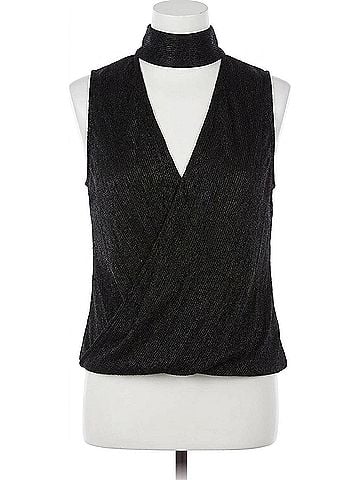 Bailey 44 Blair Crossover Top in Metallic Black (view 1)