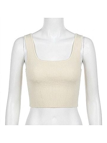 Apiece Apart Ilia Crop Top in Cream (view 1)