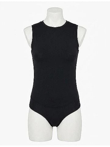Commando Essential Cotton Muscle Bodysuit in Black (view 1)