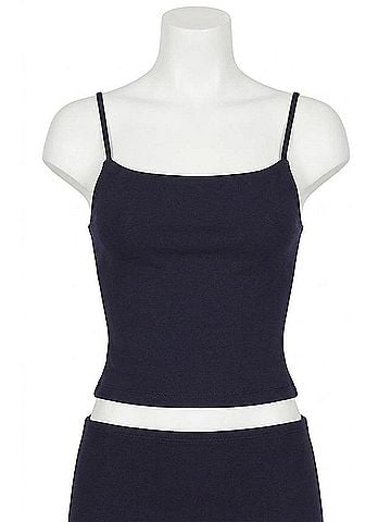 LNA Senti Ribbed Tank Top in Ink Blue (view 1)