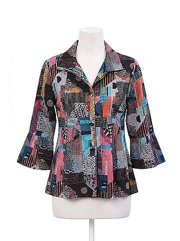 Parsley & Sage Mamie Flare Shirt in Multi (view 1)