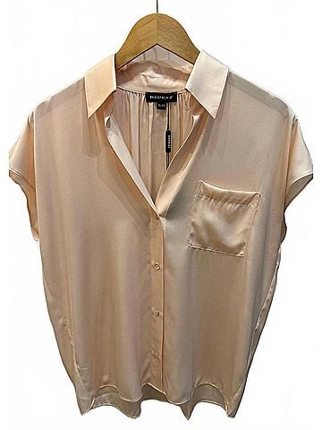 Repeat Cashmere Women's Silk Top in Pearl (view 2)
