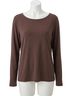 Commando Brown Butter Long Sleeve Oversized Tee in Seal Size XS - photo 1