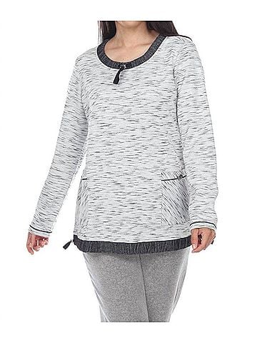 Neon Buddha Sporty Pullover in Salt &amp; Pepper (view 2)