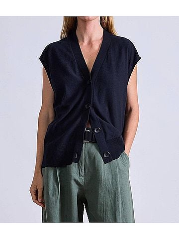 Apiece Apart Bardi Drippy Vest in Black (view 2)