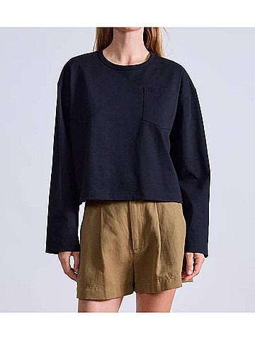 Apiece Apart Boxy Tee in Black (view 2)