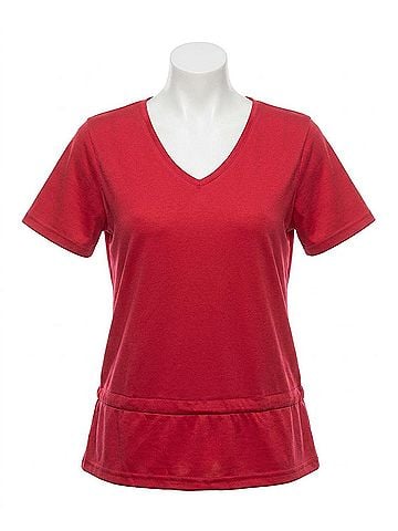Always For Me Active Peplum T-Shirt - Plus in Watermelon (view 1)