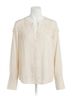 Ecru Solid White Hawn Blouse in Ivory Size L - photo 1
