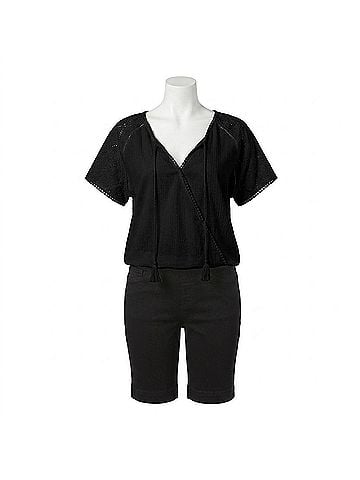 Tribal Wear Two Ways Blouse in Black (view 1)