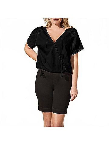 Tribal Wear Two Ways Blouse in Black (view 2)