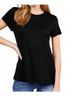 Active Basic Solid Black Women's Eliza Cotton Jersey Top in Black Size S - photo 2
