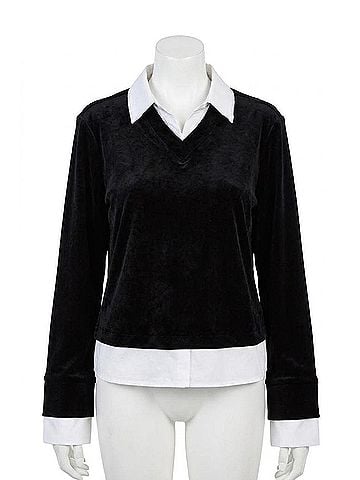 Drew Biana Twofer Sweatshirt in Evergreen (view 1)