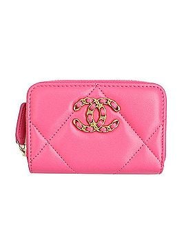 Chanel Pink Zipper Card Holder (view 1)