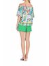 Jade Green Button Front Off Shoulder Top in Forest Broder Size XS - photo 3