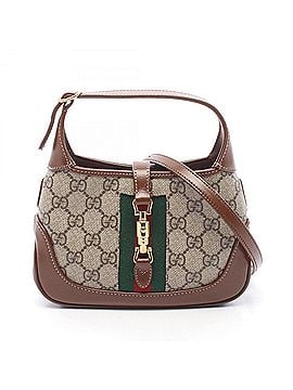 Gucci Gucci Jackie 1961 GG Supreme 2-Way Handbag, Coated Canvas Leather, Women's, Beige/Brown/Multicolor, 637092 (view 1)