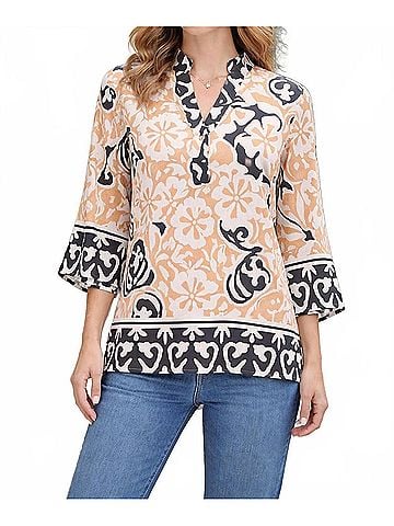 Jade Placket Tunic in Ethnic Border (view 2)