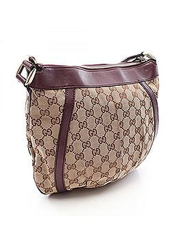 Gucci Gucci Abbey Shoulder Bag/Handbag, Canvas and Leather, Women's, Beige/Burgundy, Item No. 203257 (view 2)