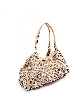 Gucci Gucci Abbey GG Canvas Shoulder Bag/Handbag, and Leather, Women's, Beige/Brown, 189835 (view 2)