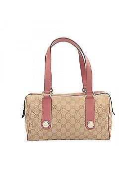 Gucci Gucci GG Canvas Handbag, and Leather, Women's, Beige/Pink, 152457 (view 1)