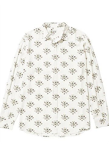 Kule Women's The Hutton Shirt in White Floral (view 1)