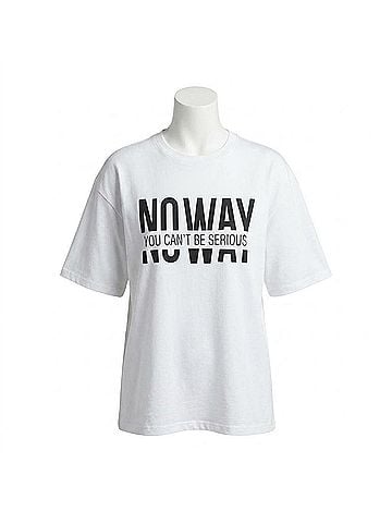 Ambar No Way Printed Relaxed Fit T-Shirt in White (view 1)