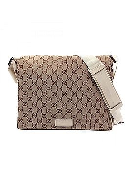Gucci Gucci GG Canvas Shoulder Bag/Handbag, and Leather, Women's, Beige/White, 146236 (view 1)