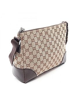 Gucci Gucci GG Canvas Shoulder Bag/Handbag, and Leather, Women's, Beige/Brown, 114273 (view 2)