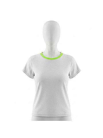 Ideology Classic Chic Tee With Trim in White (view 1)