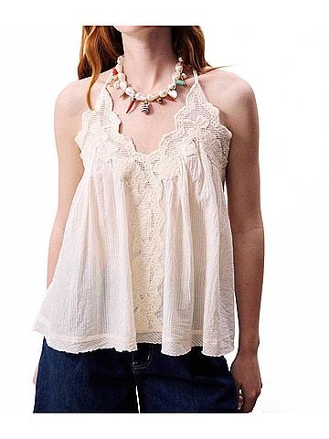 FRNCH Melobosis Tank Top in Cream (view 2)
