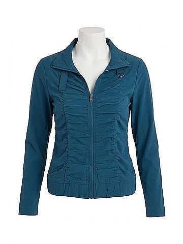 XCVI Momentum Sweat-Resistant Jacket in Caspian (view 1)