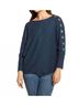 FDJ Floral Blue Nessie Batwing Top in Navy Size XL - photo 2