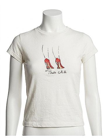 RE/DONE Devil Wears Prada Tee in Vintage White (view 1)
