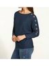 FDJ Floral Blue Nessie Batwing Top in Navy Size XL - photo 4