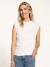 FDJ Solid White Rushed Cap Sleeve Top in White Size XL - photo 2