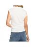 FDJ Solid White Rushed Cap Sleeve Top in White Size XL - photo 4