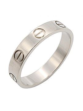 Cartier Cartier Mini Love Ring, 18K White Gold (18KWG), Silver Tone, B4085200 (Men's/Women's) (view 1)