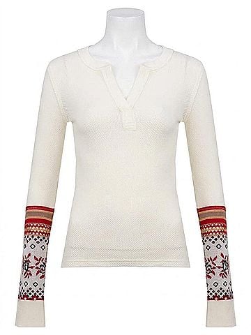 Free People Women's Mikah Layering Cuff Sweatshirt in Cream Combo (view 1)