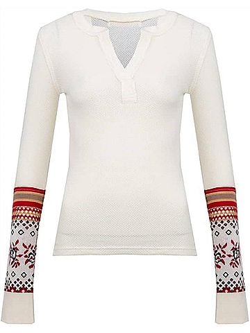 Free People Women's Mikah Layering Cuff Sweatshirt in Cream Combo (view 2)