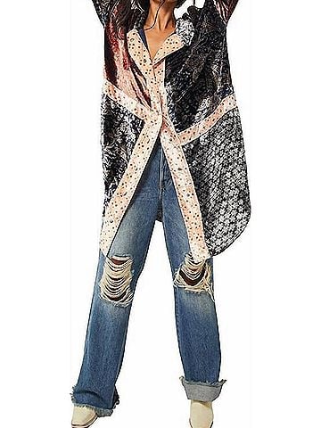 Free People Vancouver Velvet Top in Multi Combo (view 2)