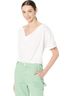 Free People Solid White Just Breathe Tee in White Size L - photo 2
