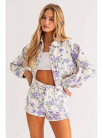 Le Lis Lilac Kisses Two Piece Set in Multi (view 2)