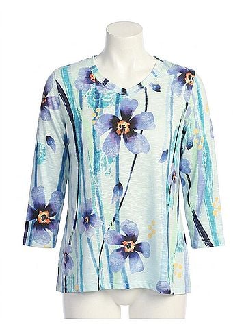 Jess & Jane Tulip Hem Top in Bluebell (view 1)